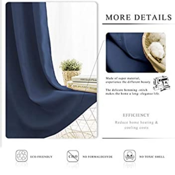 Black out curtains 2 panels - Picture 4 of 9